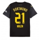 Borussia Dortmund Donyell Malen #21 Replike Gostujuci Dres 2024-25 Kratak Rukav